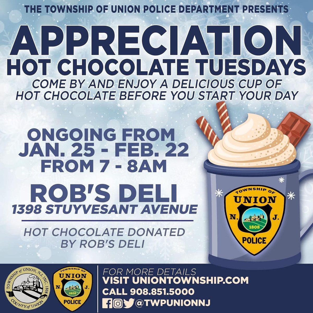 Appreciation Hot Chocolate Tuesdays