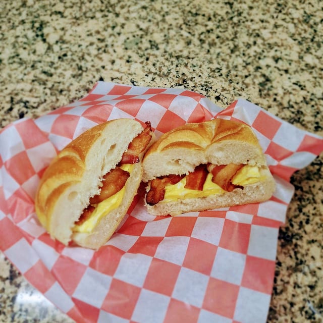 Bacon, Egg, & Cheese Sandwich.