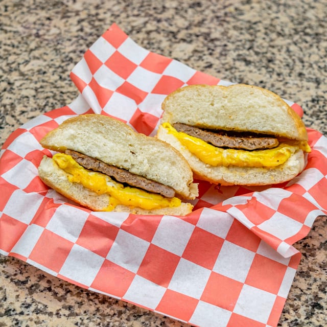 Sausage, Egg & Cheese Sandwich.
